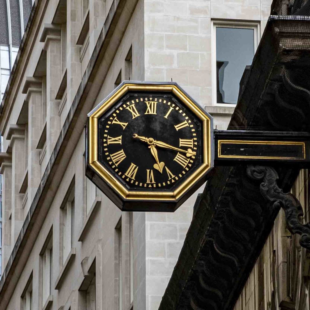 Fragments - The Waste Land 2022 celebration 7 St Mary Woolnoth Clock
