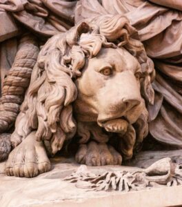 Lion Detail on Nelson Monument
