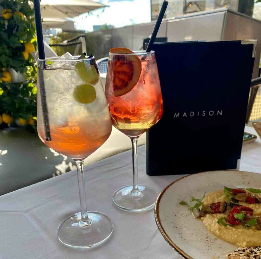 Six Spectacular Places for Al Fresco Drinking in the City 5 Madison cocktailsmall 1