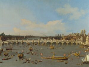 Canaletto - Lord Mayor's Procession before Westminster Bridge