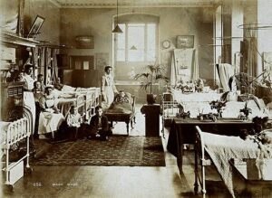 St Bartholomew's Hospital: patients and nurses