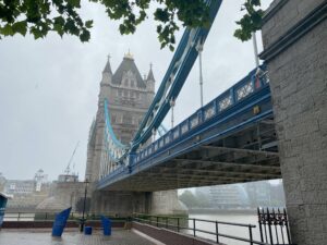 Tower Bridge on a rainy day