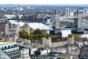 View of Tower Bridge from the Monument