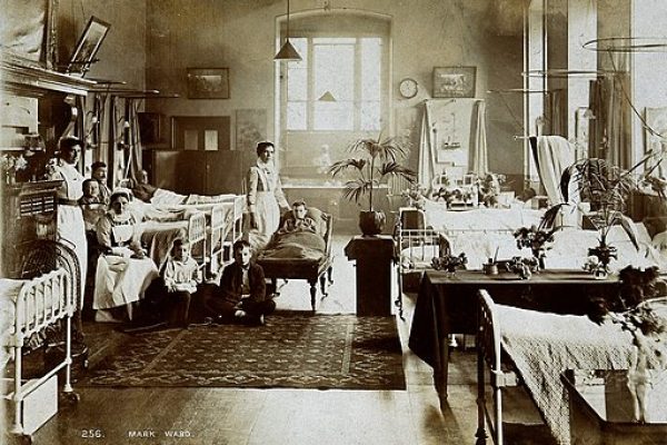 St Bartholomew's Hospital: patients and nurses
