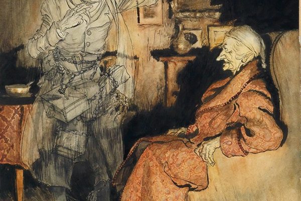 Scrooge and the Ghost of Marley